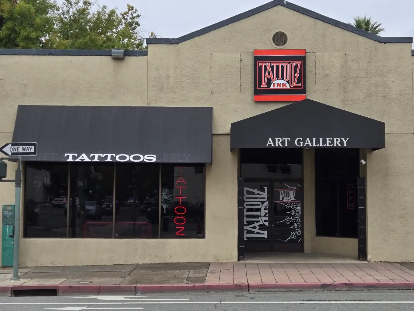 Tattooz Ink storefront at 1690 California Street in downtown Redding, California